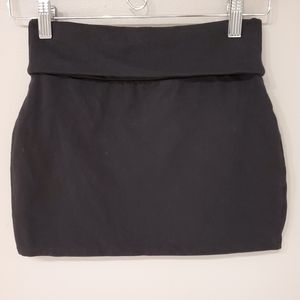Express Foldover Mini Skirt - Black
